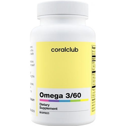 Kwasy tłuszczowe: Omega 3/60, 90 kapsułek (Coral Club)